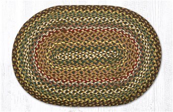 Fir/Ivory Oval Braided Rug 20"x30"