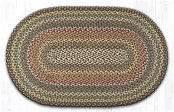 Fir/Ivory Oval Braided Rug 27"x45"