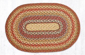 Honey/Vanilla/Ginger Oval Braided Rug 20"x30"