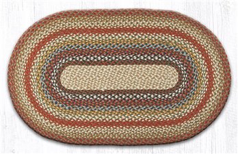 Honey/Vanilla/Ginger Oval Braided Rug 27"x45"