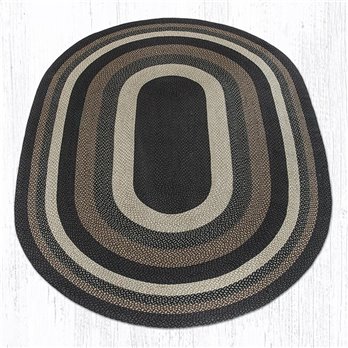 Mocha/Frappuccino Oval Braided Rug 8'x11'