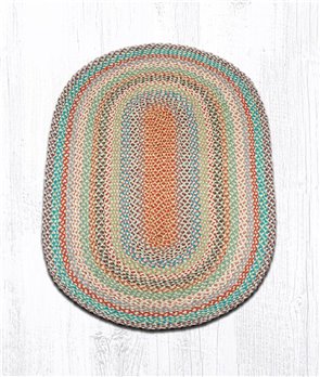 Multi 1 Oval Braided Rug 3'x5'