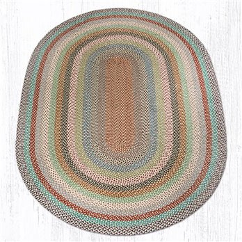 Multi 1 Oval Braided Rug 6'x9'