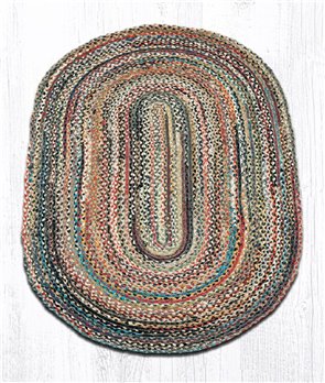 Random Oval Braided Rug 3'x5'