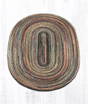 Random Oval Braided Rug 4'x6'