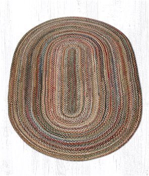 Random Oval Braided Rug 5'x8'