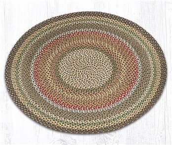 Fir/Ivory Round Braided Rug 4'x4'