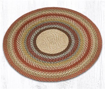 Honey/Vanilla/Ginger Round Braided Rug 4'x4'