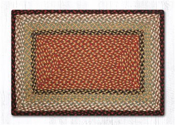 Burgundy/Mustard Rectangular Braided Rug 20"x30"