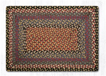 Burgundy/Blue/Gray Rectangular Braided Rug 20"x30"