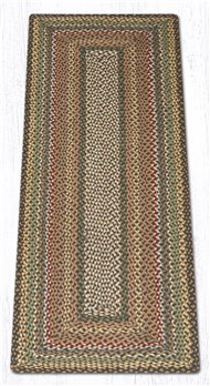 Fir Tonal Rectangular Braided Rug 2'x6'