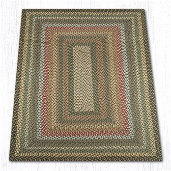 Fir Tonal Rectangular Braided Rug 4'x6'