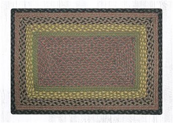 Brown/Black/Charcoal Rectangular Braided Rug 20"x30"