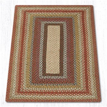 Honey/Vanilla/Ginger Rectangular Braided Rug 3'x5'