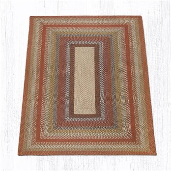 Honey/Vanilla/Ginger Rectangular Braided Rug 5'x8'