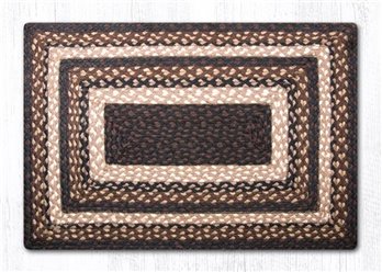 Mocha/Frappuccino Rectangular Braided Rug 20"x30"