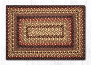 Black Cherry/Chocolate/Cream Rectangular Braided Rug 20"x30"