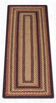 Black Cherry/Chocolate/Cream Rectangular Braided Rug 27"x45"