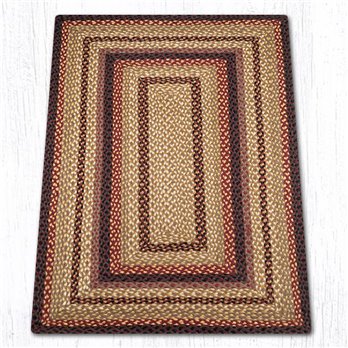 Black Cherry/Chocolate/Cream Rectangular Braided Rug 2'x6'