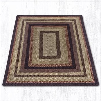 Black Cherry/Chocolate/Cream Rectangular Braided Rug 5'x8'