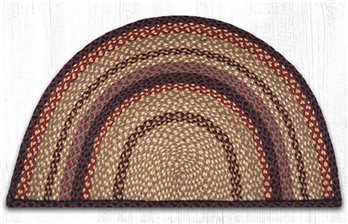 Black Cherry/Chocolate/Cream Small Rug Slice 18"x29"