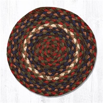 Burgundy/Gray Round Braided Swatch 10"x10"