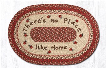 No Place Like Home Oval Braided Rug 20"x30"