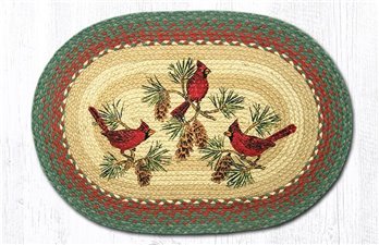 Cardinals Oval Braided Rug 20"x30"