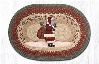 Santa Oval Braided Rug 20"x30"