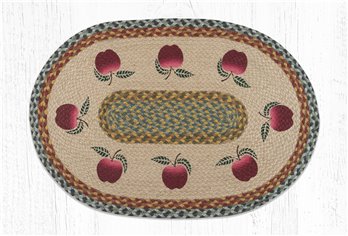 Apples Oval Braided Rug 20"x30"