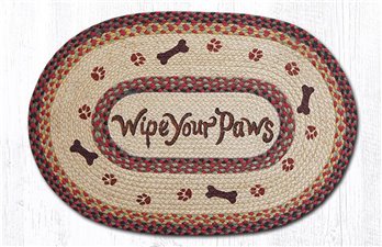 Wipe Your Paws Oval Braided Rug 20"x30"