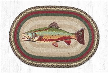 Trout Oval Braided Rug 20"x30"