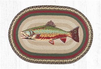 Trout Oval Braided Rug 20"x30"