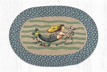 Mermaid Oval Braided Rug 20"x30"