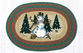 Winter Wonderland Oval Braided Rug 20"x30"