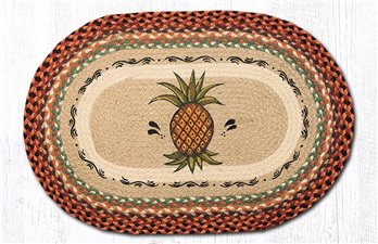 Pineapple Oval Braided Rug 20"x30"