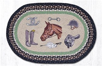 Equestrian Oval Braided Rug 20"x30"