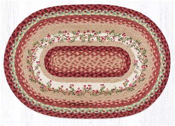 Cranberries Oval Braided Rug 20"x30"