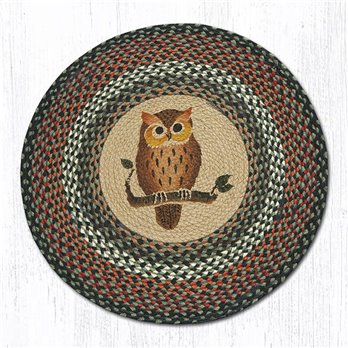 Owl Round Braided Rug 27"x27"