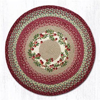 Cranberries Round Braided Rug 27"x27"