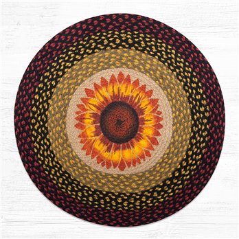 Sunflower Round Braided Rug 27"x27"