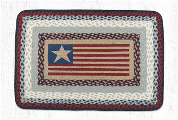 Flag Rectangular Braided Rug 20"x30"