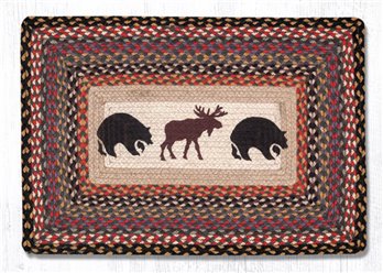 Bear/Moose Rectangular Braided Rug 20"x30"