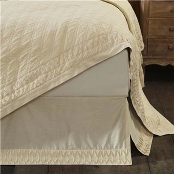 Adelia Creme Queen Bed Skirt 60x80x16