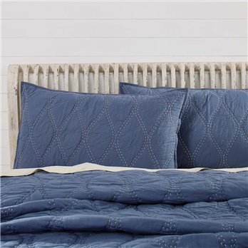 Harbour Navy King Sham 21x37