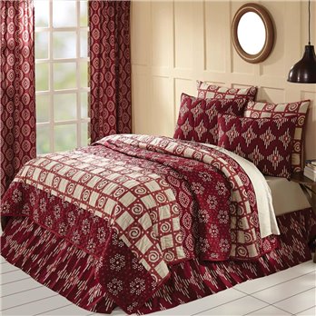 Paloma Crimson King Quilt 105Wx95L