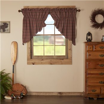 Parker Scalloped Prairie Swag Set of 2 36x36x18