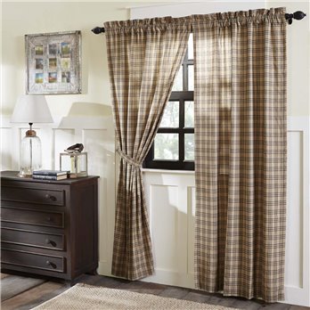 Sawyer Mill Charcoal Plaid Panel Set of 2 84x40