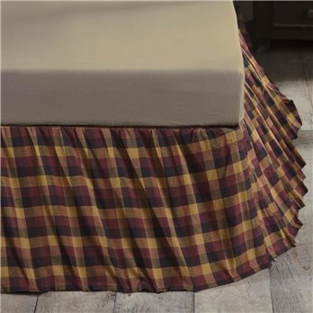 Heritage Farms Primitive Check King Bed Skirt 78x80x16
