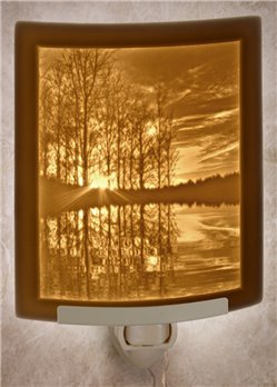 Lakeshore Sunset Night Light by Porcelain Garden